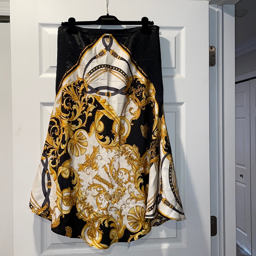 Versace baroque print skirt set